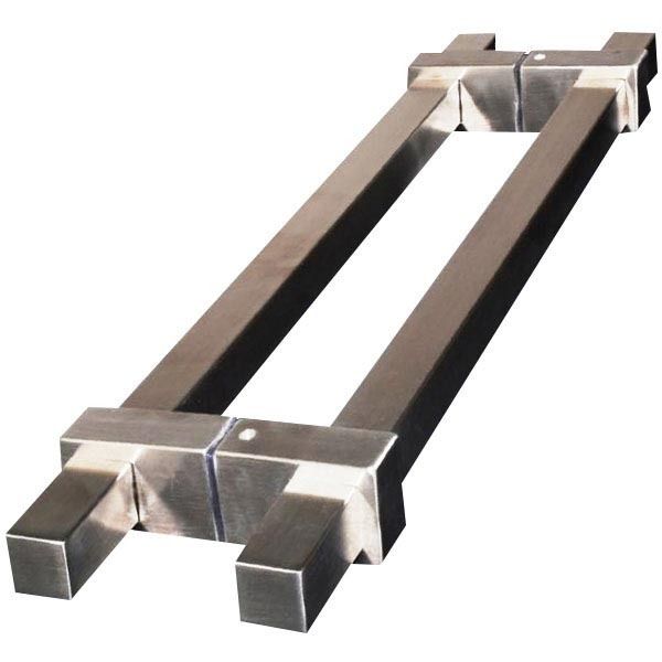 Puxador para Porta Duplo 60cm Inox Escovado Verona Geris