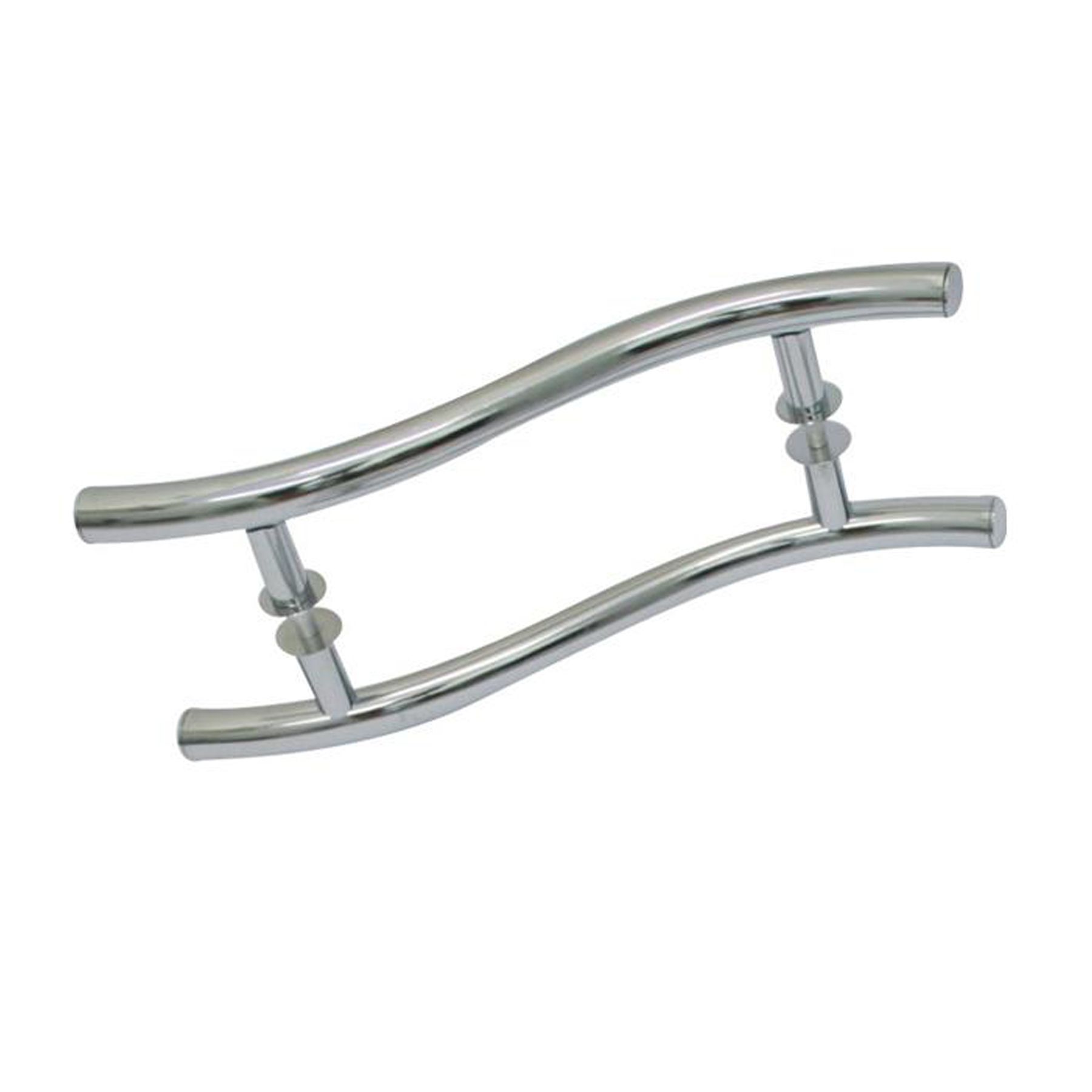 Puxador para Porta Duplo 60cm Inox Polido Vesfer