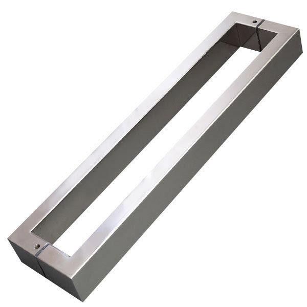 Puxador para Porta Duplo 62cm Inox Polido H40 Geris