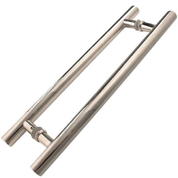 Puxador para Porta Duplo 75cm Inox Escovado Tubular Geris