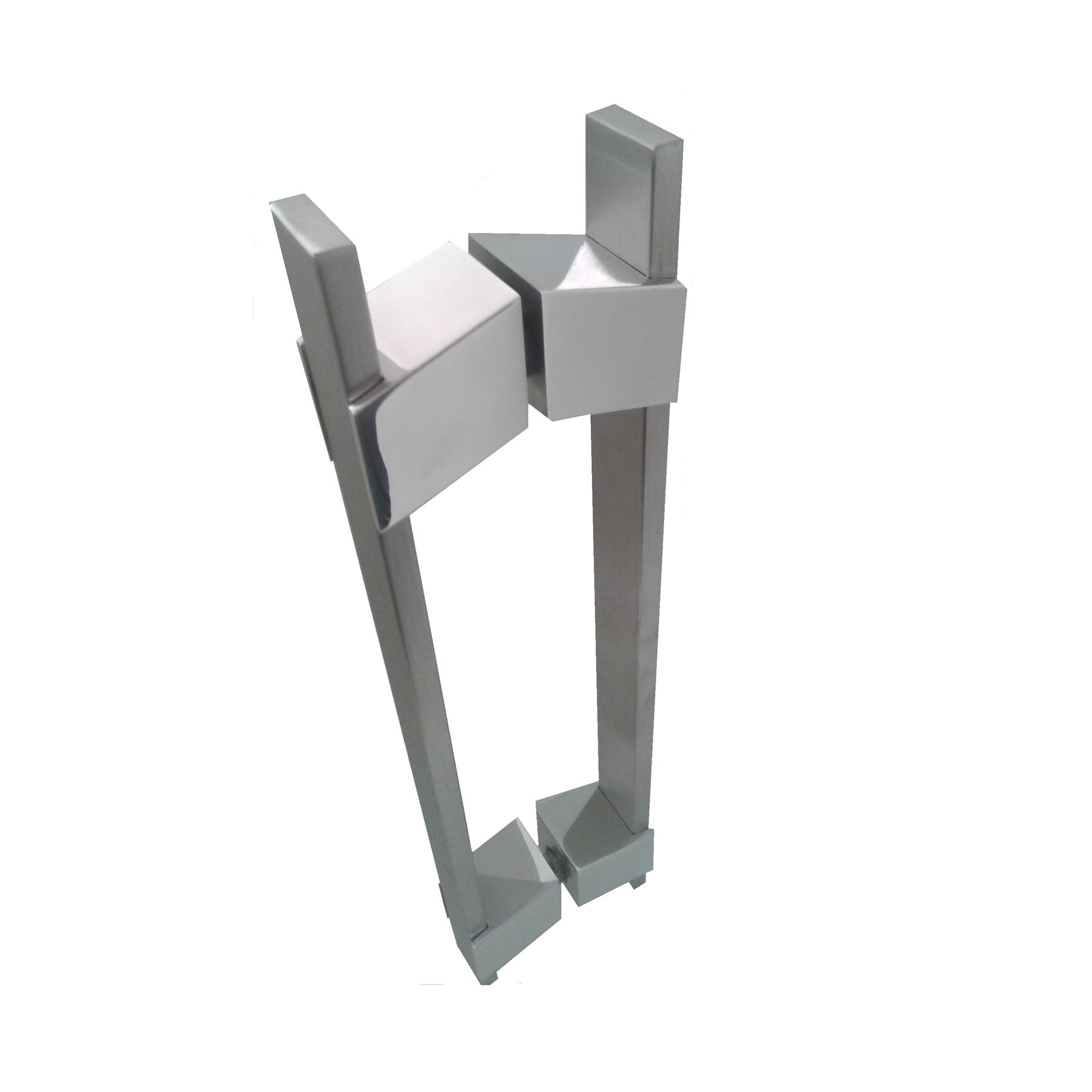 Puxador para Porta Duplo 80cm Inox Escovado Vesfer