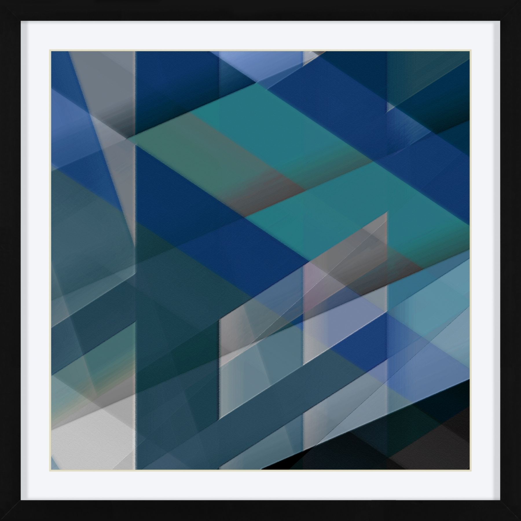 Quadro Geometric Blue 44x44cm
