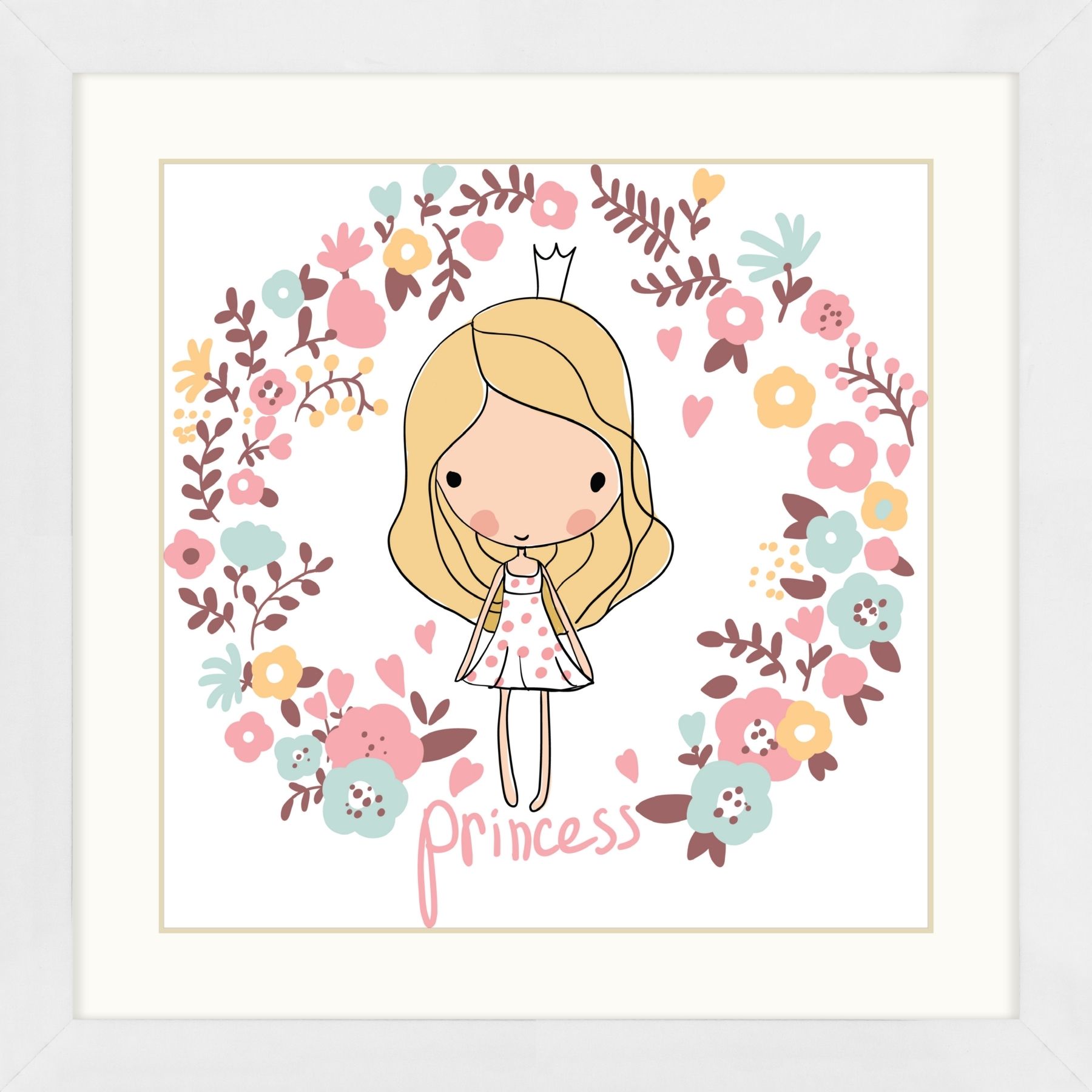 Quadro Girl World 29x29cm