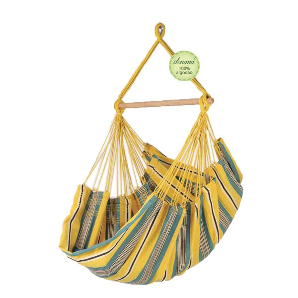 Rede Cadeira Algodão Amarelo 130x170cm