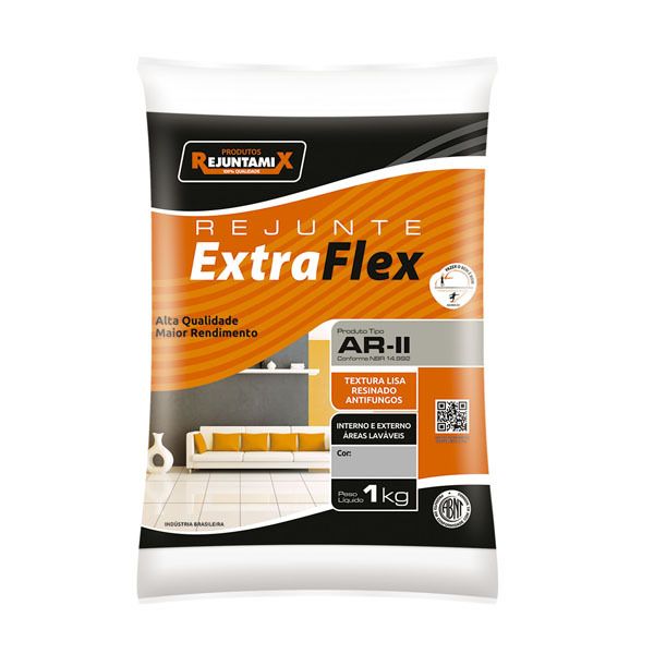 Rejunte para Áreas Secas Cimentício Platina 1 Kg Rejuntamix