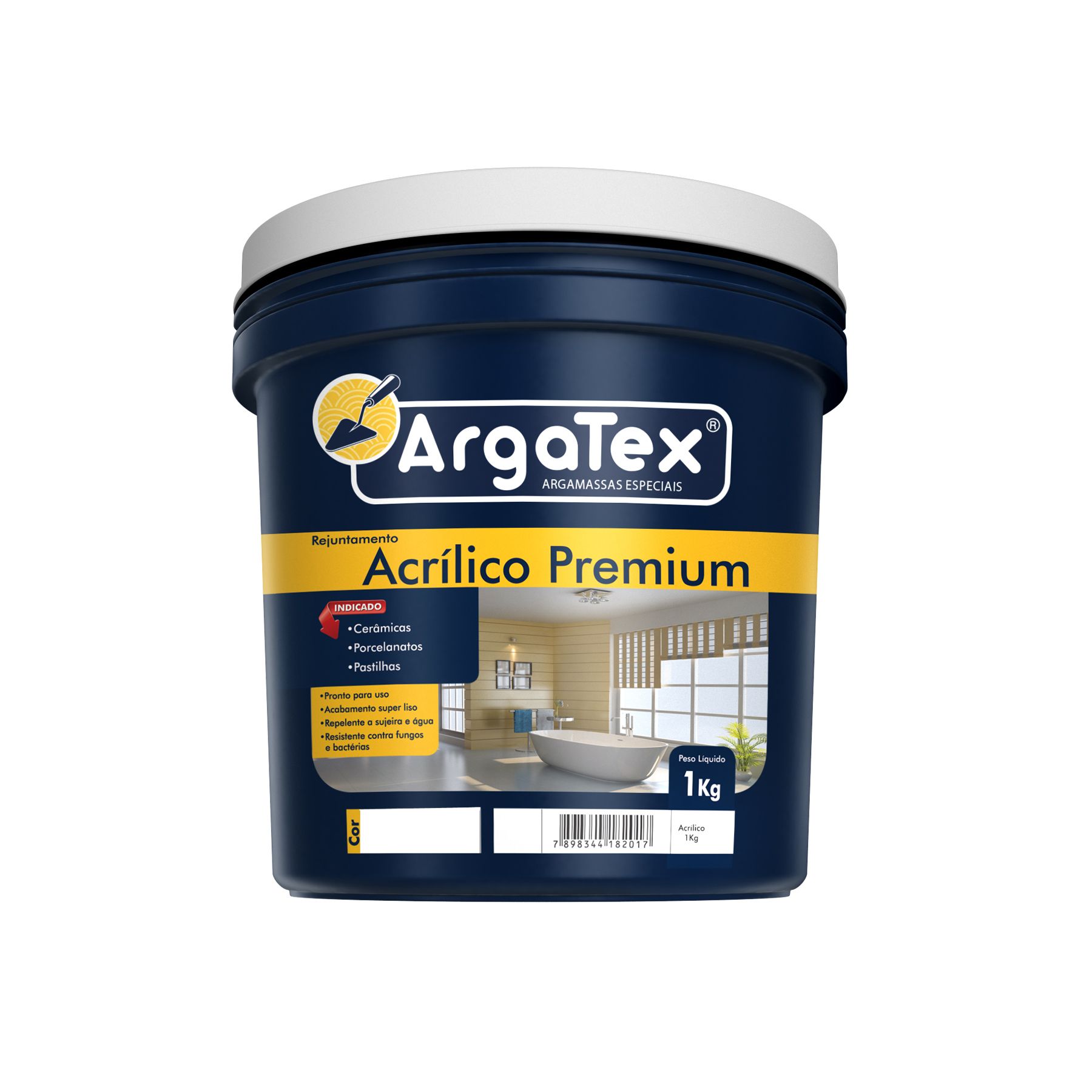 Rejunte para Áreas Úmidas Acrílico Castanho 1 Kg Argatex
