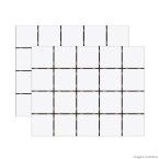 Revestimento para piscina 7,5x7,5cm placa 30x37,5cm branco mesh Eliane