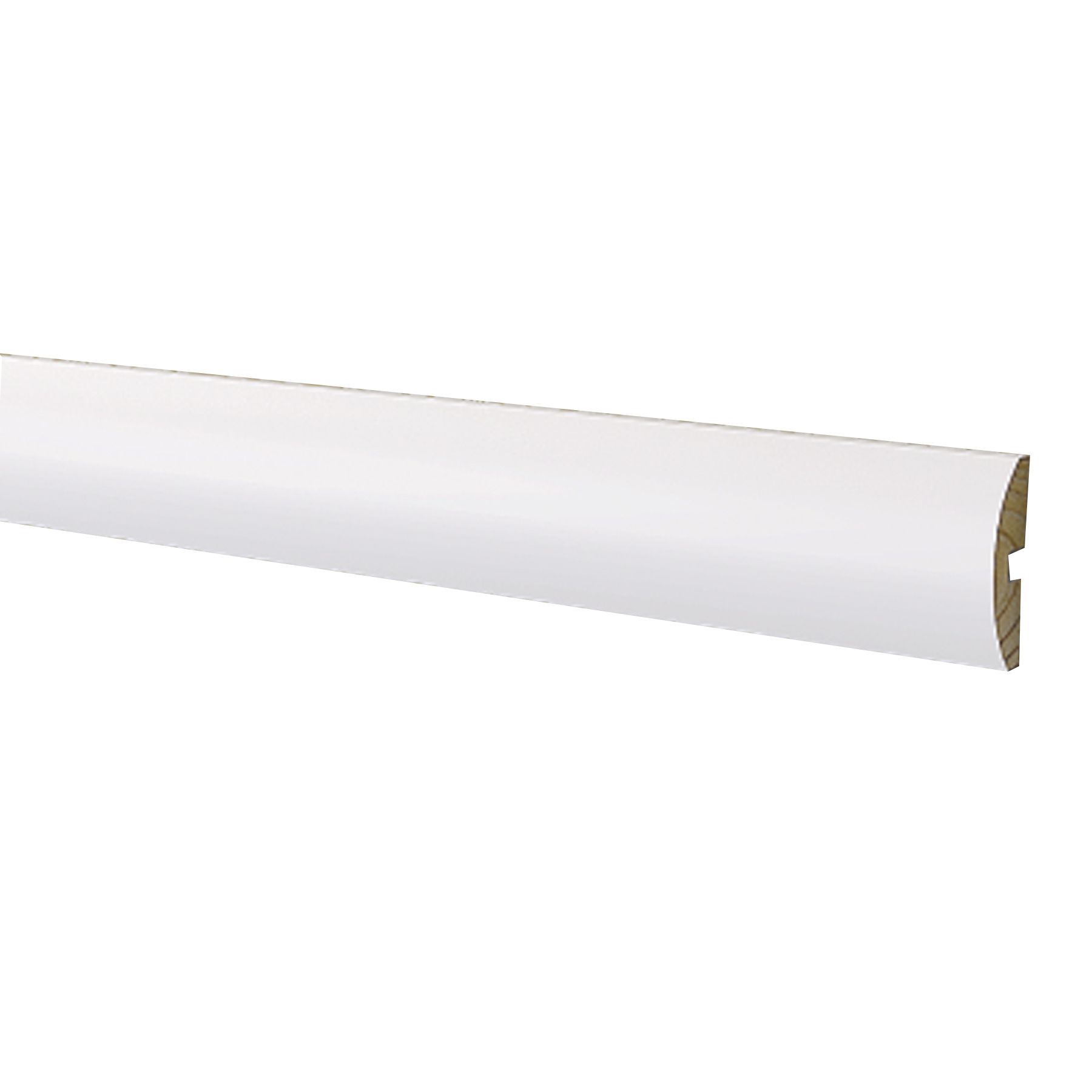 Rodameio Madeira laqueada Branco 4,5x240cm Moldurama