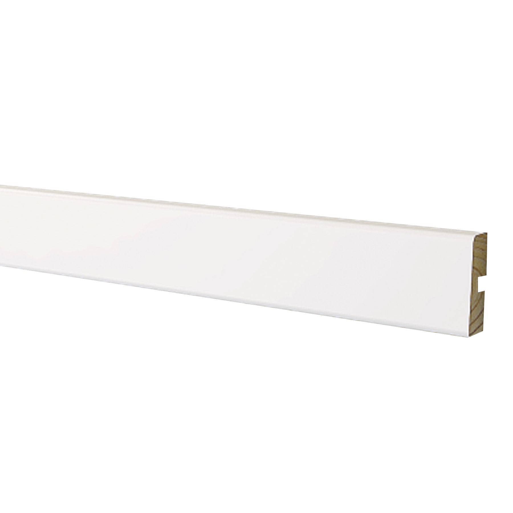 Rodameio Madeira laqueada Branco 4,5x240cm Moldurama