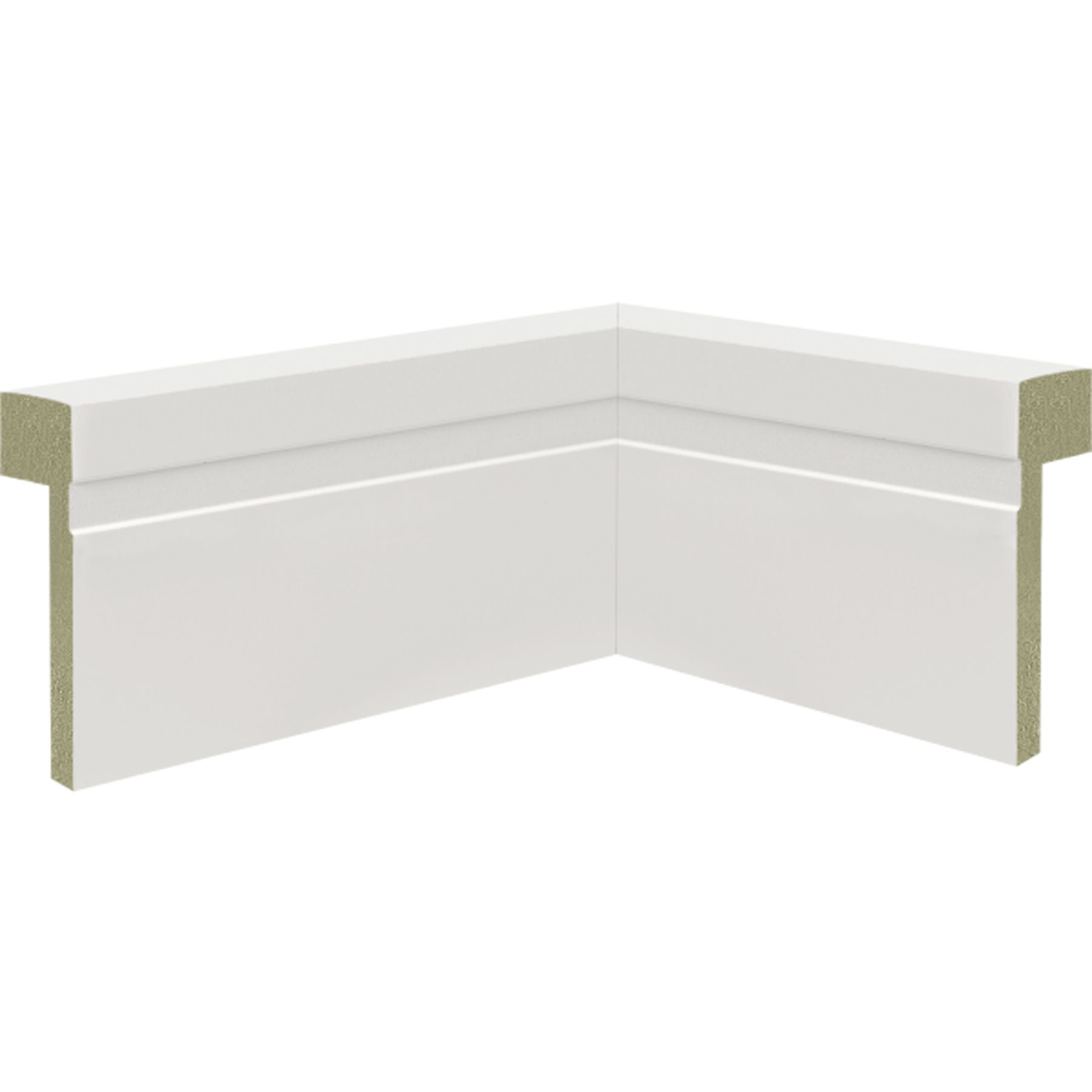 Rodapé Madefibra Ultra Premium Sobrepor Branco 9,5x240cm Moldurama