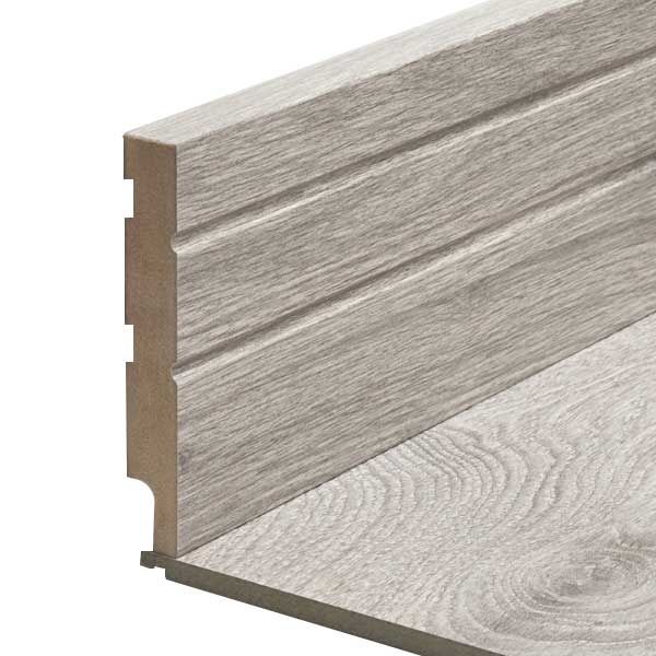 Rodapé MDF Studio Carvalho Dover 120x1,8x2,1cm Durafloor