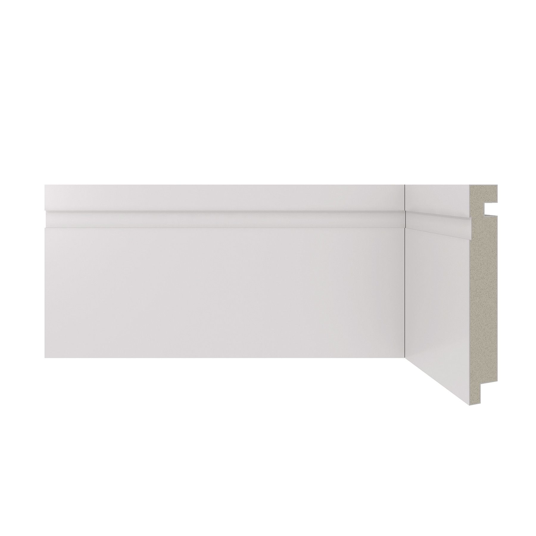 Rodapé Poliestireno Branco 10x240cm Santa Luzia