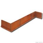 Rodapé Reto 9,5x24cm terracota Fênix