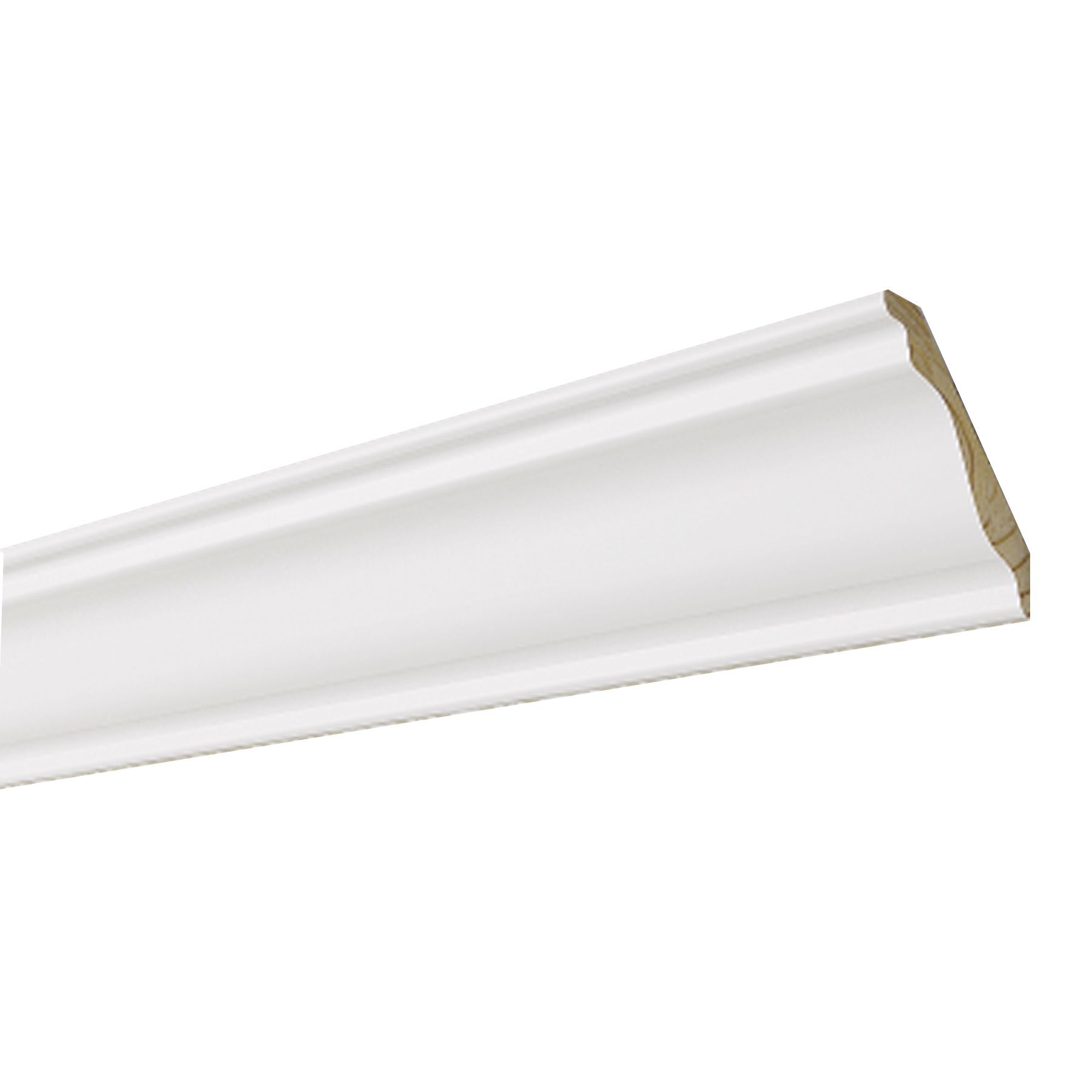 Rodateto Madeira laqueada Branco 9,5x240cm Moldurama