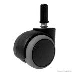 Rodízio 50mm com pino de encaixe preto Talentos