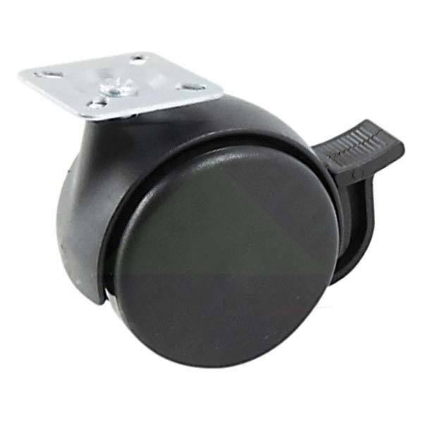 Rodízio 80mm Chapa Giratório 80Kg com Freio Zamar