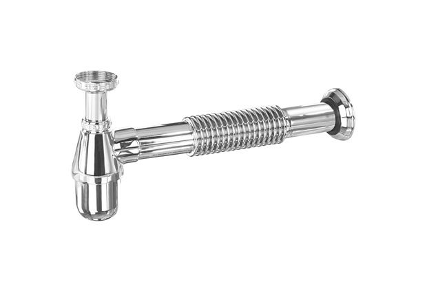 Sifão para Lavatório 1X1.1/2 Corrugado Cromado