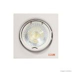 Spot de embutir quadrado com lâmpada 3W 3000K bivolt foco fixo Bronzearte