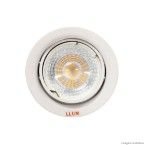 Spot de embutir redondo com lâmpada LED GU10 3W 6400K bivolt foco fixo Bronzearte