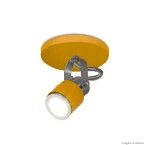 Spot de sobrepor Atena para 1 lâmpada base redonda amarelo Spot Line