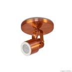 Spot de sobrepor Atena para 1 lâmpada base redonda cobre Spot Line