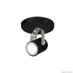 Spot de sobrepor Zeus para 1 lâmpada base redonda preto Spot Line