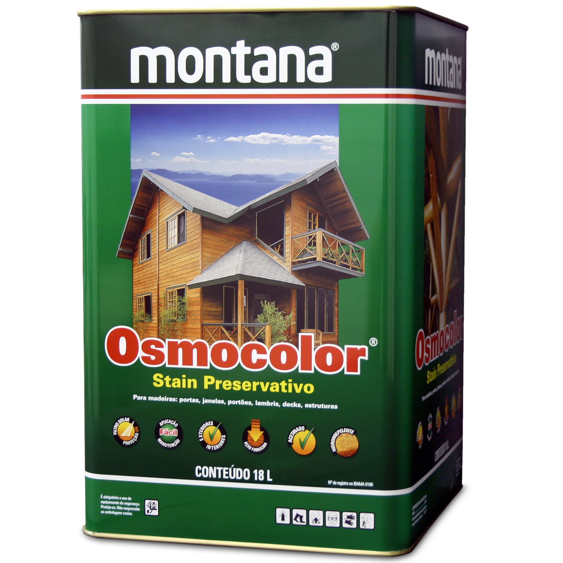 Stain Osmocolor Semitransparentes Acetinado Mogno 18L Montana
