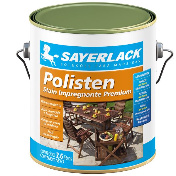 Stain Polisten Natural Fosco Natural 3,6L Sayerlack