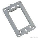 Suporte 4x2 para placa 3 módulos Única cinza Schneider