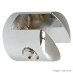 Suporte de metal cromado para prateleira de vidro 08mm Fixtil