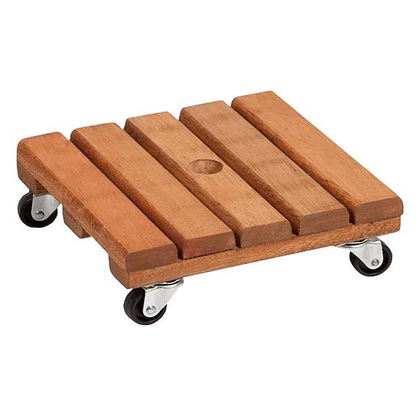 Suporte para Chão Móvel Madeira Quadrado 22x22cm Natural