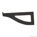 Suporte para prateleira de vidro 15cm preto Zamar