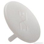 Tampa tomada redonda TTO02 branca Fixtil