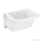 Tanque lavanderia 38 litros 59x52x33cm com mesa branco Celite