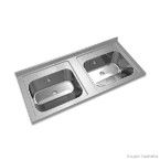 Tanque lavanderia de inox 32 litros Standard 60x130cm Mekal