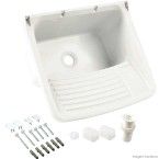 Tanque lavanderia de plástico 20 litros branco Astra