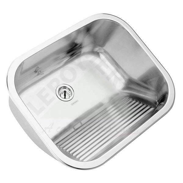 Tanque Simples Retangular Aço Inox Cinza 27L Tramontina