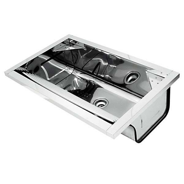 Tanque Simples Retangular Aço Inox Cromado 47L Franke