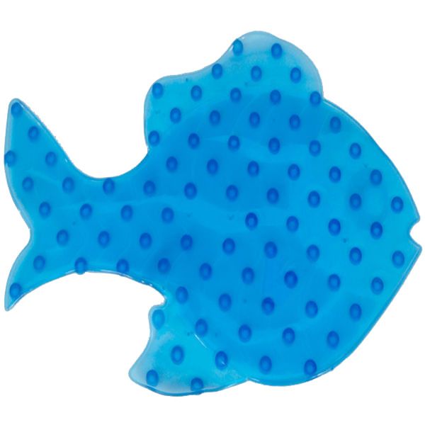 Tapete de Banheiro Antiderrapante Plástico Figura Azul e Incolor 1 peça