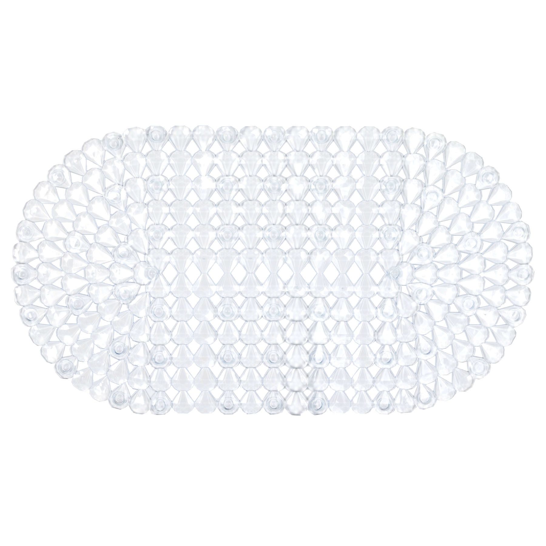 Tapete de Banheiro Plástico Oval Incolor 1 peça