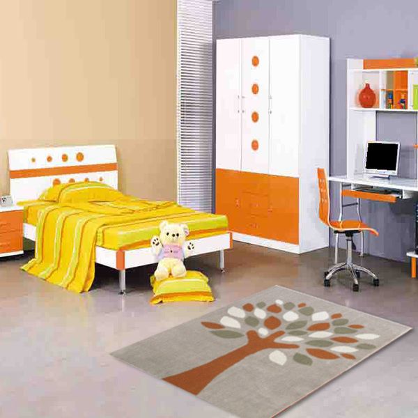 Tapete Infantil Árvore Mágica Cinza 1,00x1,50m