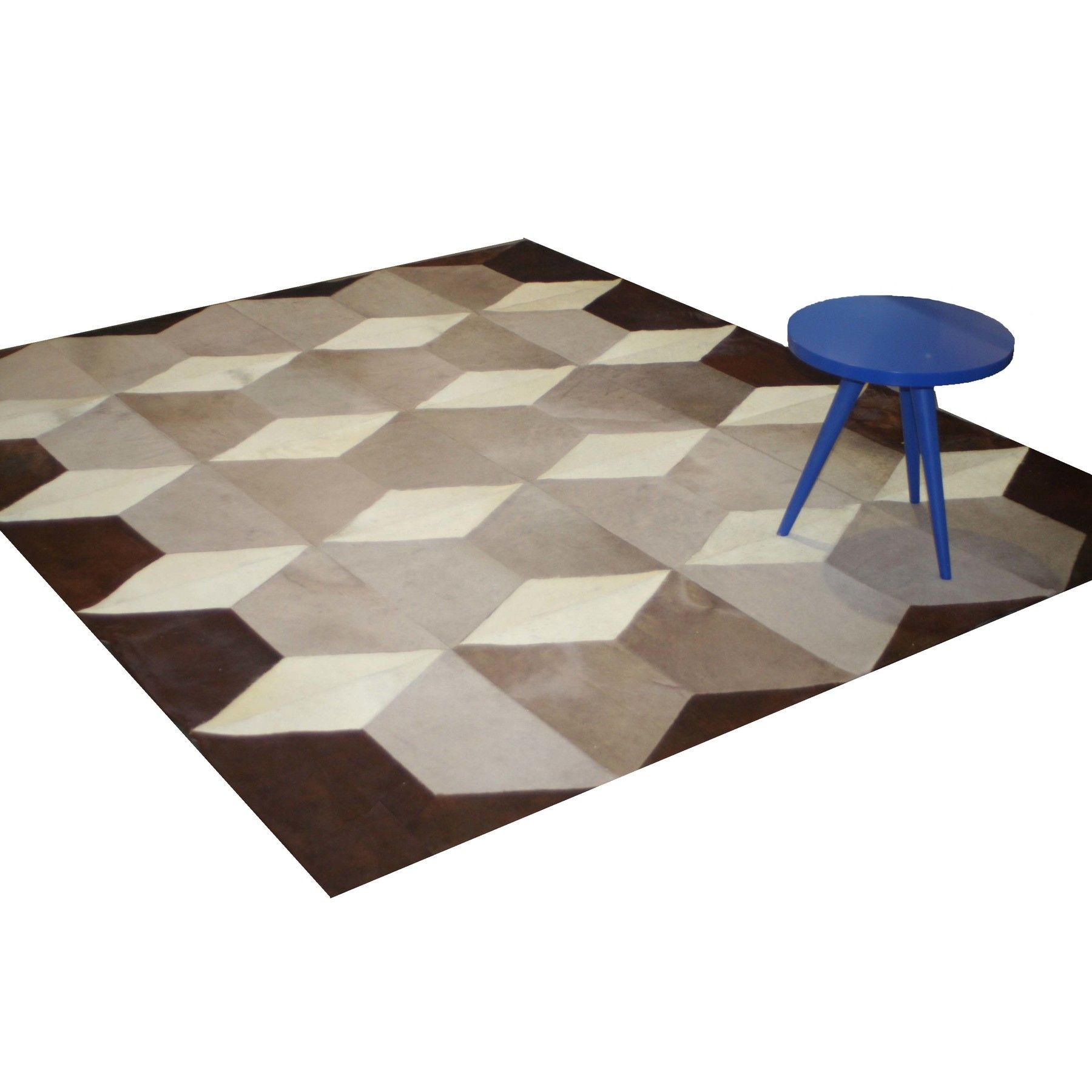 Tapete Luxo Geo Losango Bege e Marrom 1,50x2,00m