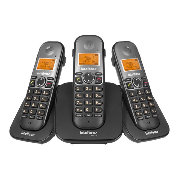 Telefone sem Fio Preto TS5123 Intelbras