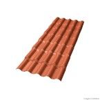 Telha colonial de PVC 88x328cm 2,5mm cerâmica Precon