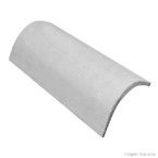 Telha cumeeira de concreto 40x23cm 7mm cinza pérola Decorlit