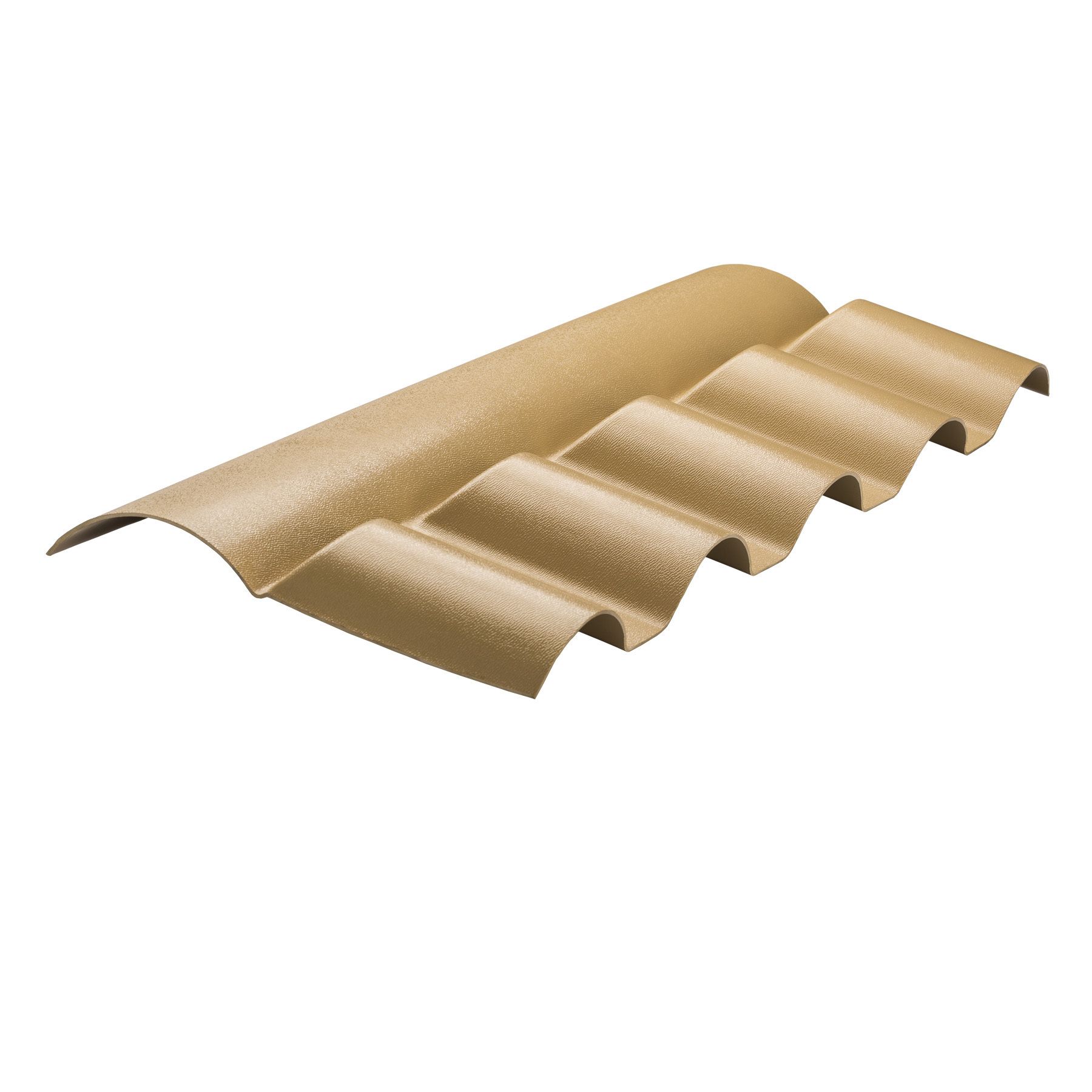 Telha Cumeeira de PVC Colonial Central Articulada Marfim 54x88cm Araforros