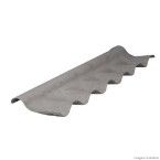 Telha cumeeria de fibrocimento 110x110cm 6mm Articulada inferior cinza Brasilit