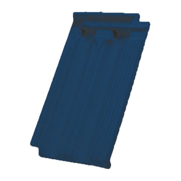 Telha de Cerâmica Francesa Azul 22,5cm Cláudio Vogel