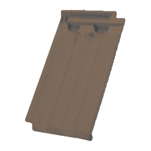 Telha de Cerâmica Francesa Cacau Texturizada 22,5cm Cláudio Vogel