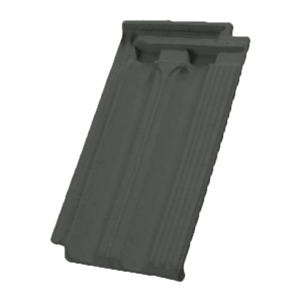 Telha de Cerâmica Francesa Esmaltada Chumbo 22,5cm Cláudio Vogel